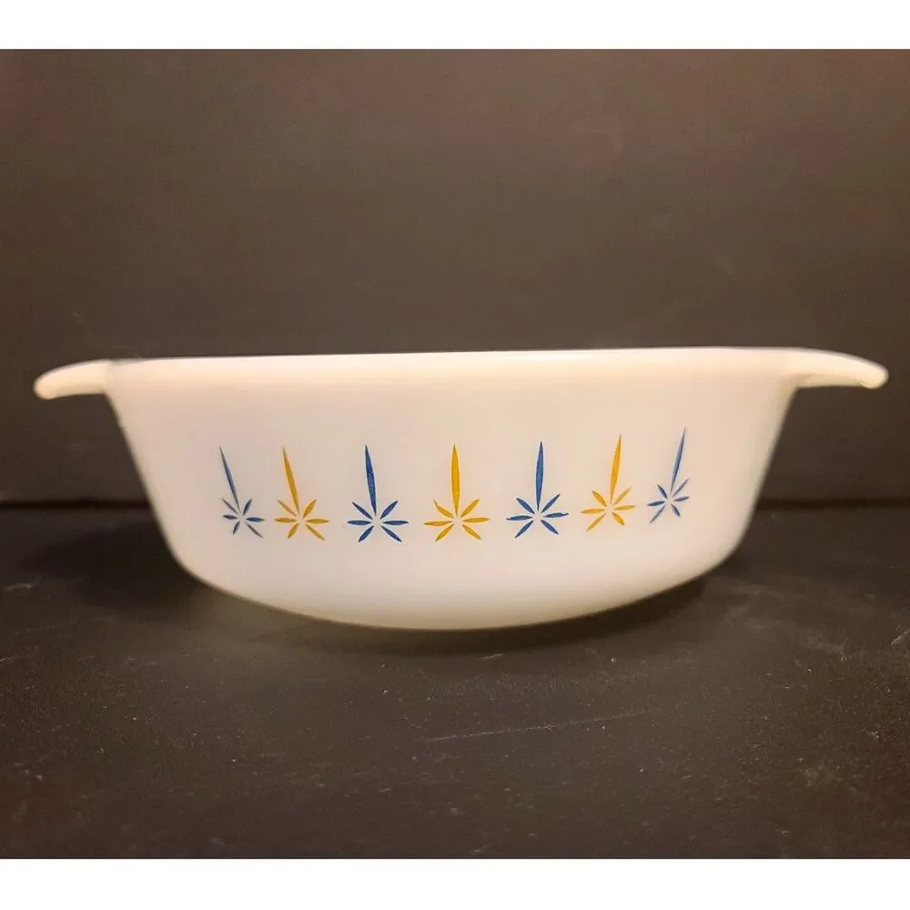 Anchor Hocking Fire King Candlelight / Candle Glow 1 Qt Casserole Round Dish 436